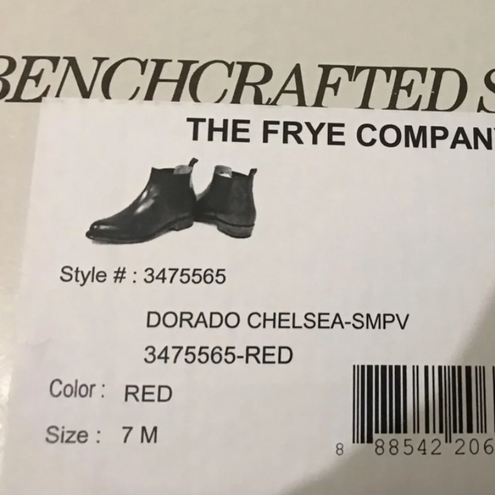 Frye Dorado Chelsea Boots Size 7 women’s Red - Picture 7 of 8